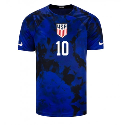 Stany Zjednoczone Christian Pulisic #10 Koszulka Wyjazdowych MŚ 2022 Krótki Rękaw